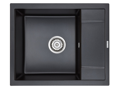 Кухонная мойка Paulmark FLUGEN 50-600 PM216050-BLM 60х50 цвет черный металлик